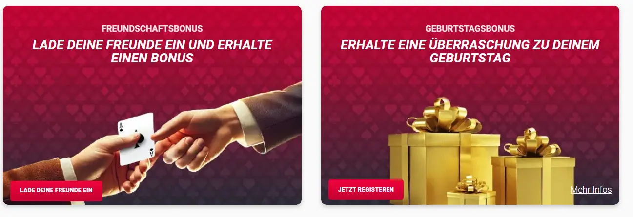 Casino Cashback – teilweise Rückerstattung von Verlusten gemäss Bedingungen